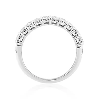 10 Stone Wedding Band with .90 Carat TW Diamonds in 14kt White Gold