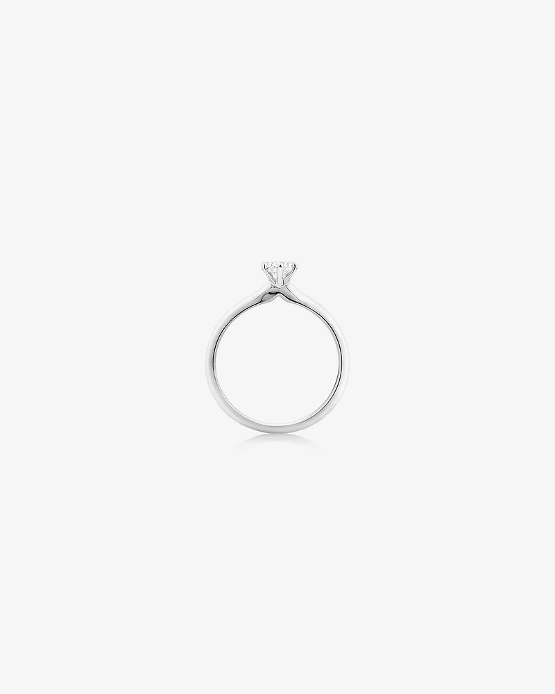 Bague de fiançailles en or blanc 18 K à diamant solitaire certifié totalisant 0,34 ct