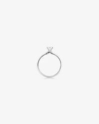 Bague de fiançailles en or blanc 18 K à diamant solitaire certifié totalisant 0,34 ct