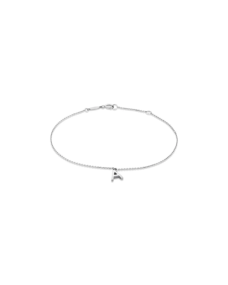 19cm (7.5") A Initial Bracelet in Sterling Silver