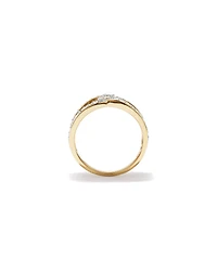 1.00 Carat TW Diamond Link Ring in 10kt White and Yellow Gold