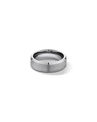 7mm Bevelled Edge Wedding Band in Tungsten