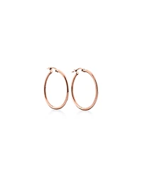 25mm Round Hoop Earrings 10kt Yellow Gold