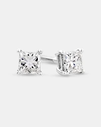 Certified Stud Earrings with 0.46 Carat TW of Diamonds in 14kt White Gold