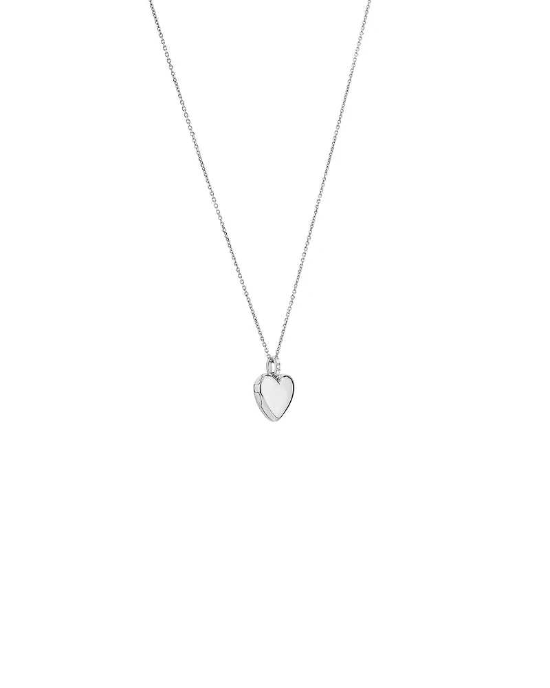 Diamond Accent Heart locket in Sterling Silver