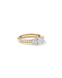 1.50 Carat TW 3 Stone Signature 101 Diamond Ring in 14kt Yellow and White Gold
