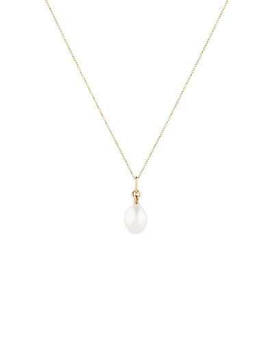 Pendant with Cultured Freshwater Baroque Pearl in 10kt Yellow Gold
