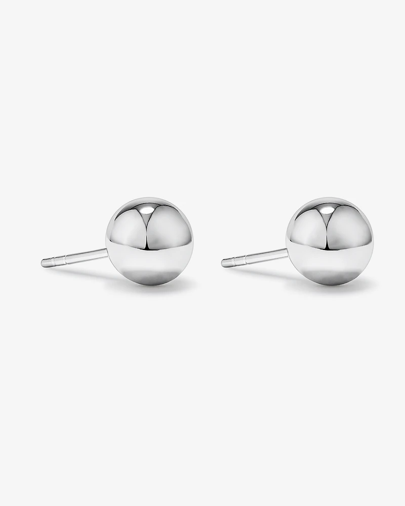 Boucles d'oreilles clous en forme de boule de 8 mm en argent sterling