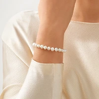 Cultured Freshwater Pearl Bracelet in 10kt Yellow Gold