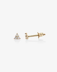 Trio Stud Earrings with .08 Carat TW Diamonds in 10kt Yellow Gold
