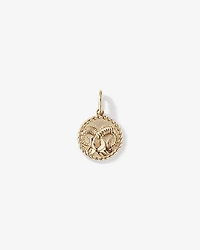 Diamond Accent Aries Zodiac Pendant in 10kt Yellow Gold