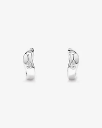 0.20 Carat TW Laboratory-Grown Pear Diamond Hoop Earrings in Sterling Silver