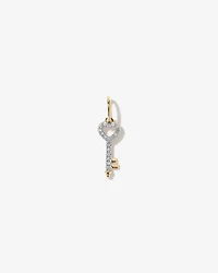 0.04 Carat TW Diamond Key Pendant in 10kt Yellow Gold