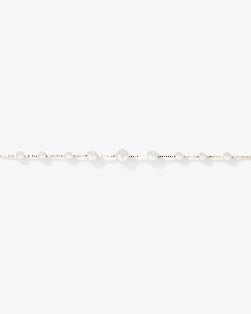Bracelet with Cultured Freshwater Pearls in 10kt Yellow Gold