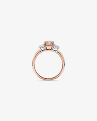 Ring with Morganite & 0.40 Carat TW of Diamonds in 10kt Rose Gold