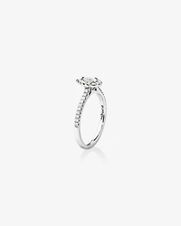 Pear Halo Ring with 0.50 Carat TW of Diamonds in 14kt White Gold