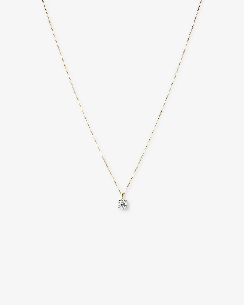 1.00 Carat TW Diamond Solitaire Pendant in 18kt Yellow Gold