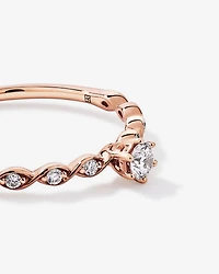 0.17TW Round Brilliant Laboratory-Grown Diamond Promise Ring 10kt Rose Gold