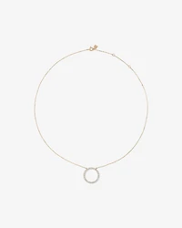 0.85 Carat TW Laboratory-Grown Diamond Circle Necklace in 10kt Yellow Gold