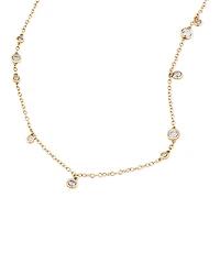 Collier en or jaune 10 K avec diamants totalisant 0,47 ct