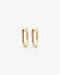Huggie Paperclip Earrings in 10kt Yellow Gold