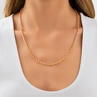 Chaîne belcher ovale de 55 cm en or jaune 10 K