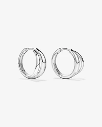 Boucles d’oreilles Split Huggie en argent sterling