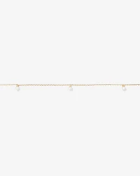 Cultured Freshwater Pearl Station Necklace in 10kt Yellow Gold