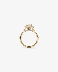 2.15 Carat TW Oval Halo Laboratory-Grown Diamond Ring 14kt Yellow Gold