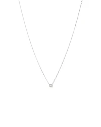 0.23 Carat TW Emerald Diamond Halo Pendant in 10kt White Gold