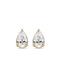 0.64 Carat TW Laboratory-Grown Diamond Pear Bezel Pendant and Earrings Box Set in 10kt Yellow Gold