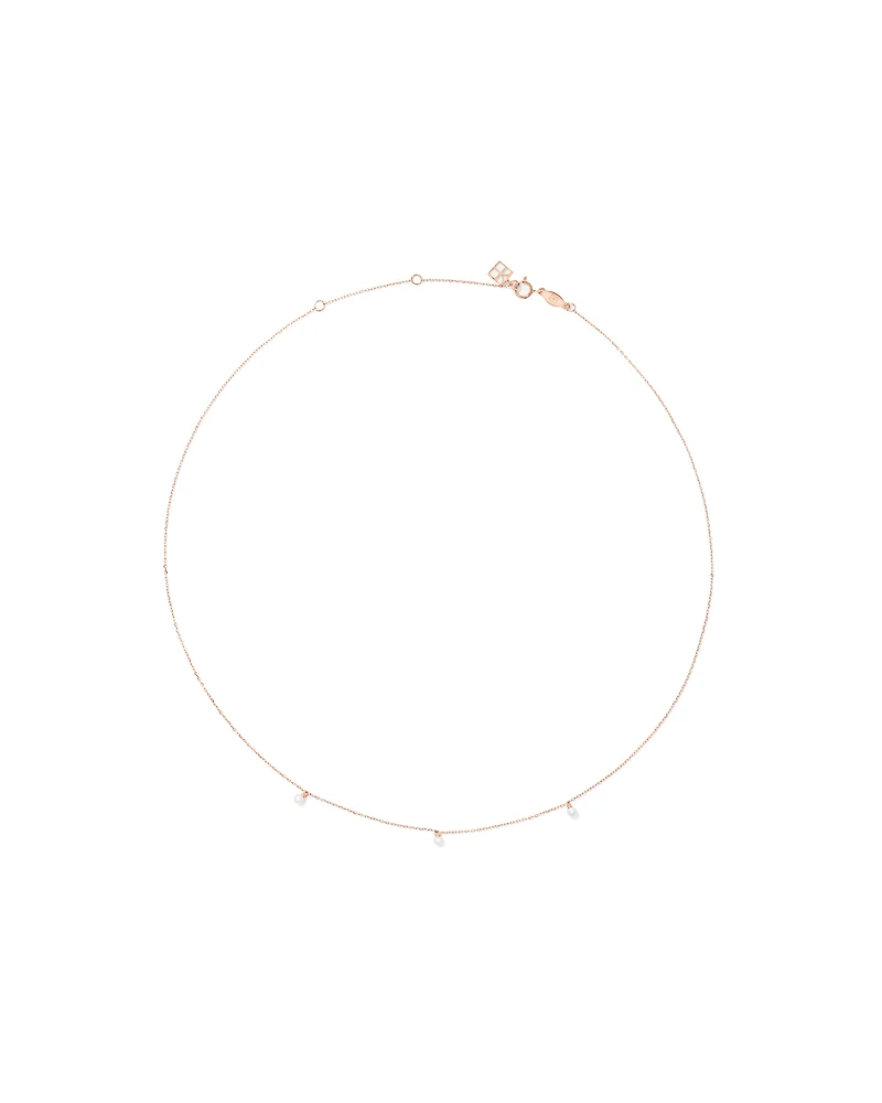 Collier de perles de culture d'eau douce en or rose 10 carats