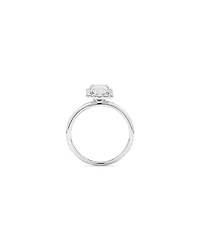 1.46 Carat TW Emerald Cut Laboratory-Grown Diamond Halo Engagement Ring in 14kt Yellow and White Gold