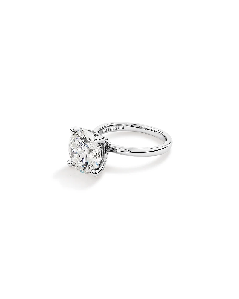 5.00 Carat TW Round Brilliant Laboratory-Grown Diamond Solitaire Engagement Ring in Platinum