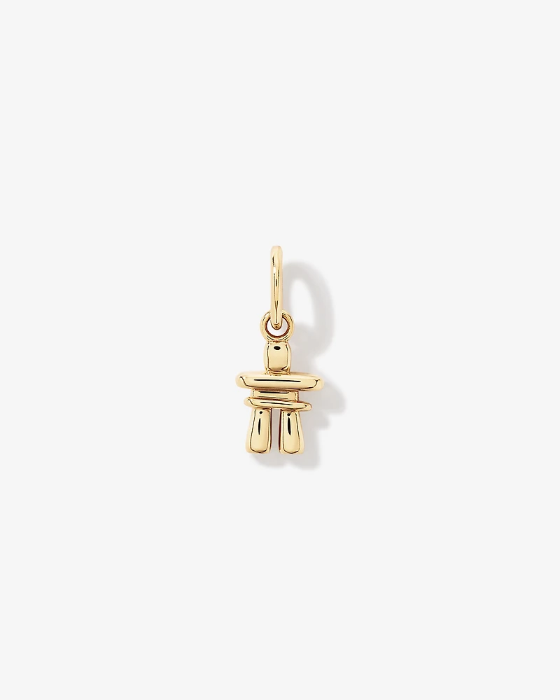 Canadian Inukshuk Pendant in 10kt Yellow Gold