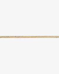 23cm (22") 3mm Width Solid Flat Bevelled Curb Bracelet in 10kt Yellow Gold