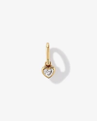 0.07 Carat TW Laboratory-Grown Diamond Heart Pendant  in 10kt Yellow Gold