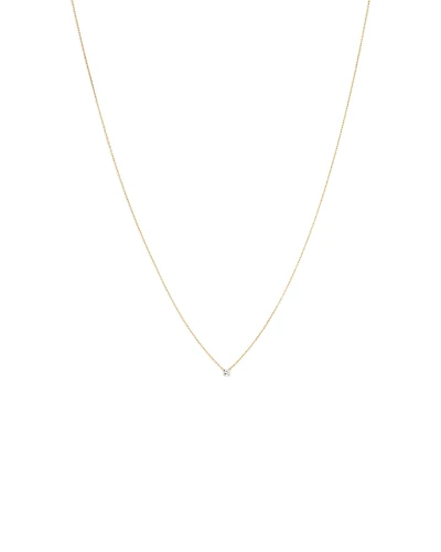 Mini Diamond Solitaire Necklace in 10kt Yellow Gold