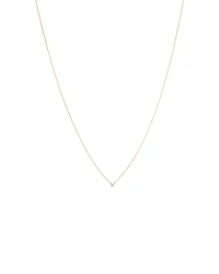 Mini Diamond Solitaire Necklace in 10kt Yellow Gold
