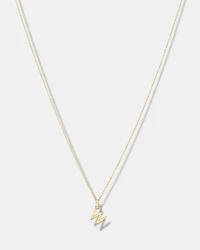 W Initial Pendant in 10kt Yellow Gold