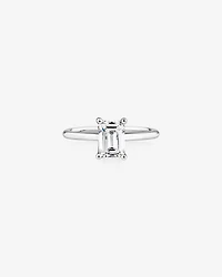1.25 Carat Emerald Cut Laboratory-Grown Diamond Ring In 14kt White Gold