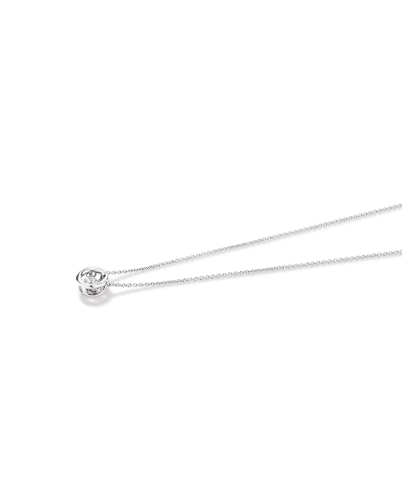 Lume Lab Round Pendant with 0.10 Carat TW of Laboratory-Grown Diamonds in Sterling Silver