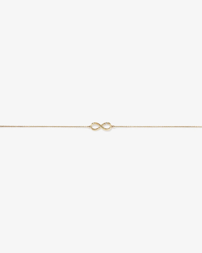 Diamond Accent Infinity Bracelet in 10kt Yellow Gold