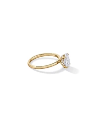 1.57TW Oval Laboratory-Grown Diamond Solitaire Ring 14kt Yellow Gold