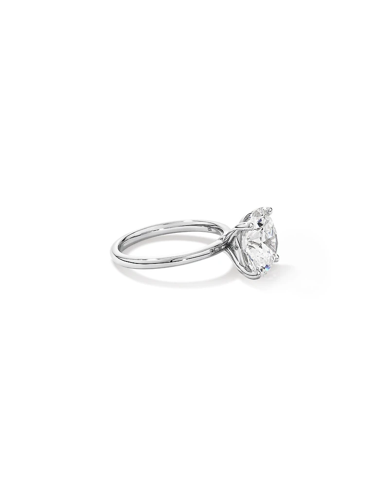 Carat TW Round Brilliant Laboratory-Grown Diamond Solitaire Engagement Ring Platinum