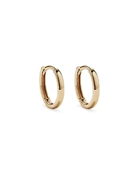 10mm Small Polished Huggie Earrings in 10kt Yellow Gold