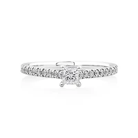 Engagement Ring with 0.50 Carat TW Diamonds in 14kt White Gold