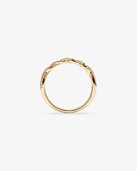 0.11 Carat TW Diamond Twist Wedding Ring in 14kt Yellow Gold