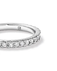 Carat TW Round Brilliant Claw-Set Wedding Band in 18kt White Gold