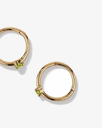 10mm Peridot Accent Sleepers in 10kt Yellow Gold